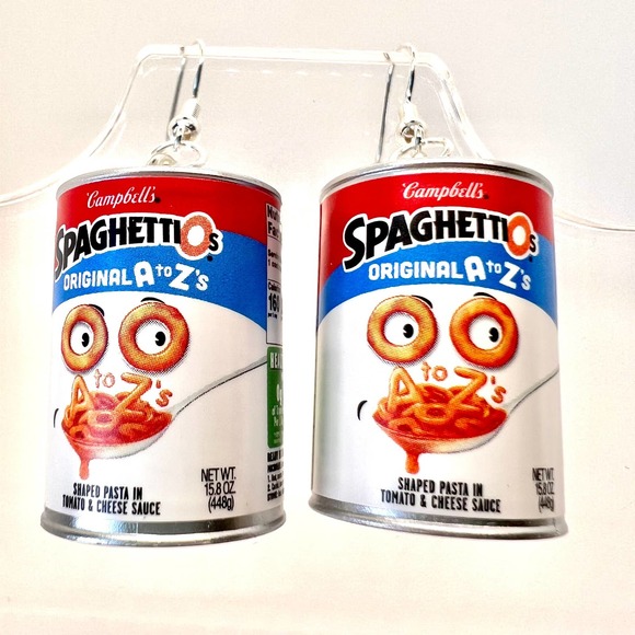 Spaghetti O’s Earrings - Mini Brands 5 Earrings - Food Earrings - Soup Earrings - Picture 3 of 10